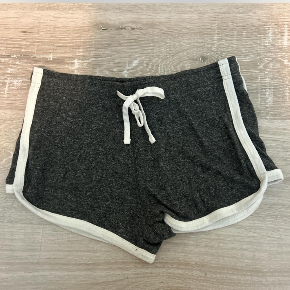 Aeropostale Charcoal Gray Lounge Shorts with White Trim